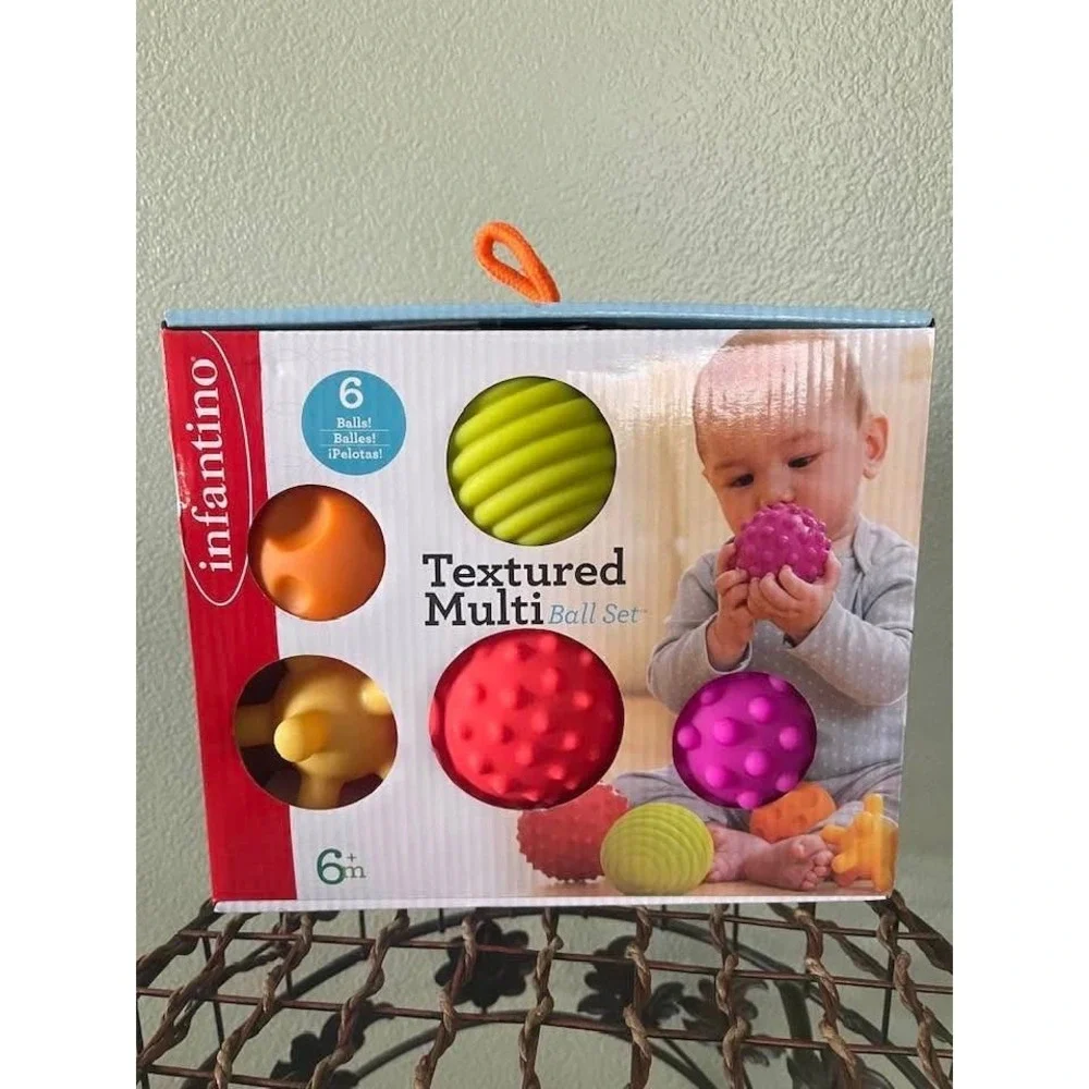 Infantino Textured Multi 6 Ball Set 6+ Months Sensory Explanation New